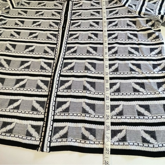 Ming Wang Geometric Cardigan Black/White Size 2X - Picture 11 of 12